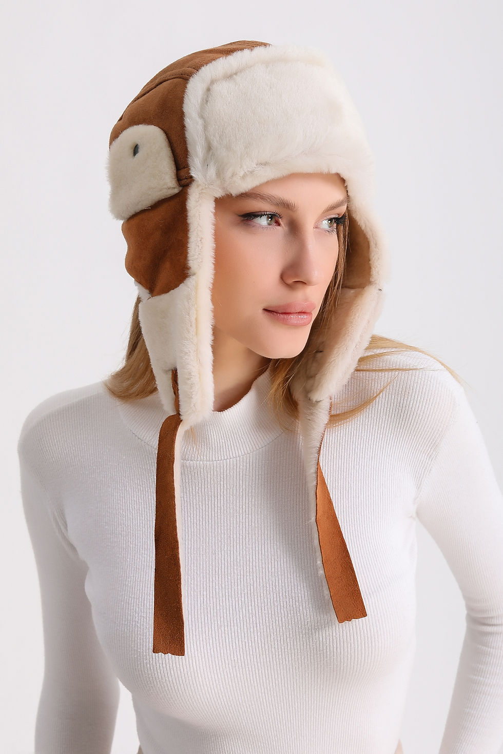 Thumbnail: 100% Sheep Fur Pilot Hat