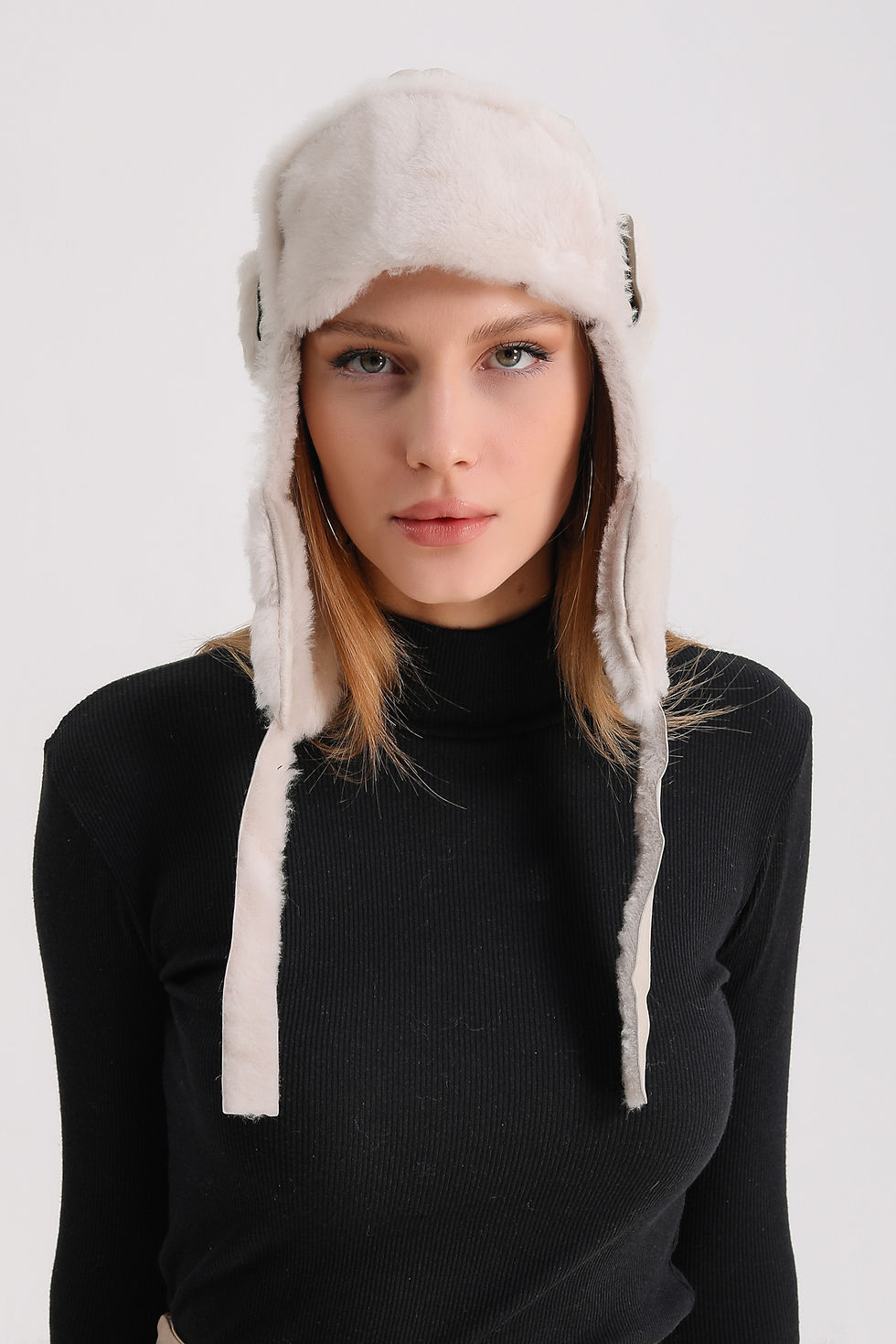 Миниатюра: Шапка пилота из 100% овечьего меха