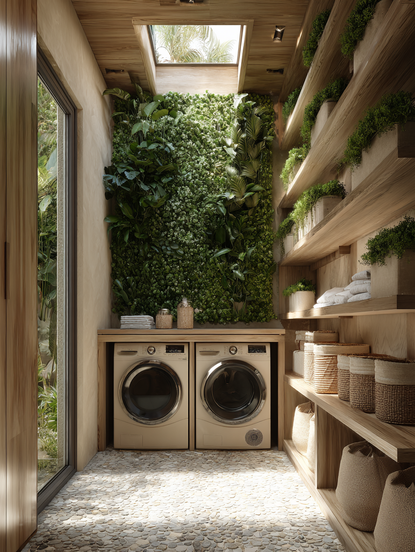u7564579216_biophilic_laundry_room_moss_green_and_natural_bei_e5fb1961-5b44-4b24-9ea2-860727e690ca_2