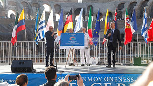 "Colors of Peace" in the Colosseum of Rome, September 2019