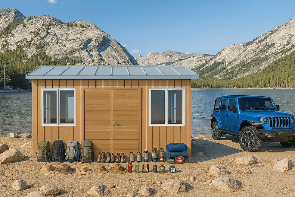 Instant Lakeside Retreat Cabin Model 1612 (Medium Wood Tone Exterior Finish)