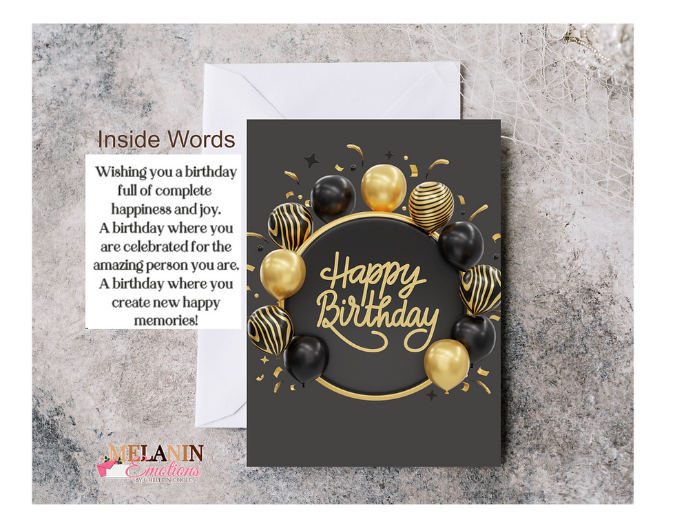 Happy birthday complete happiness melanin emotions