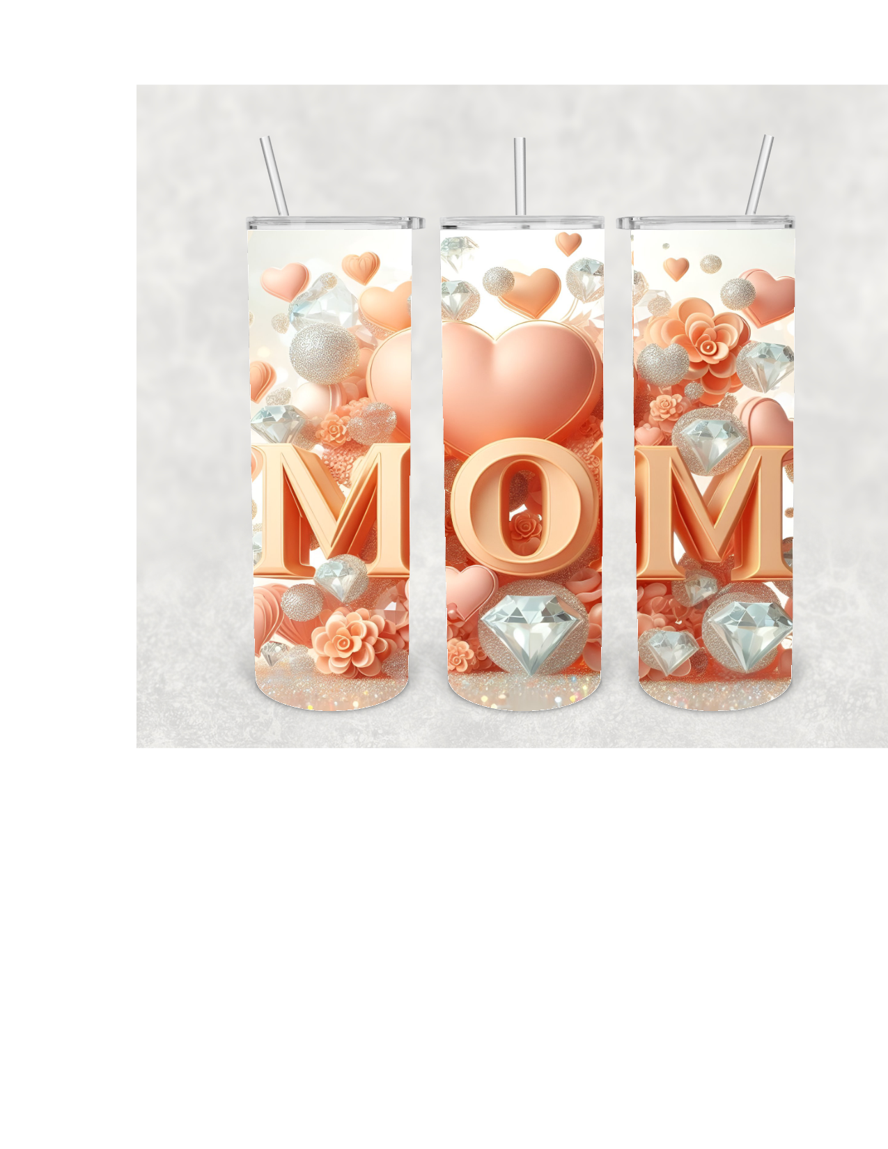 Mom Tumbler - Peach