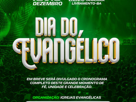 Livramento: Município anuncia evento em comemoração ao Dia do Evangélico