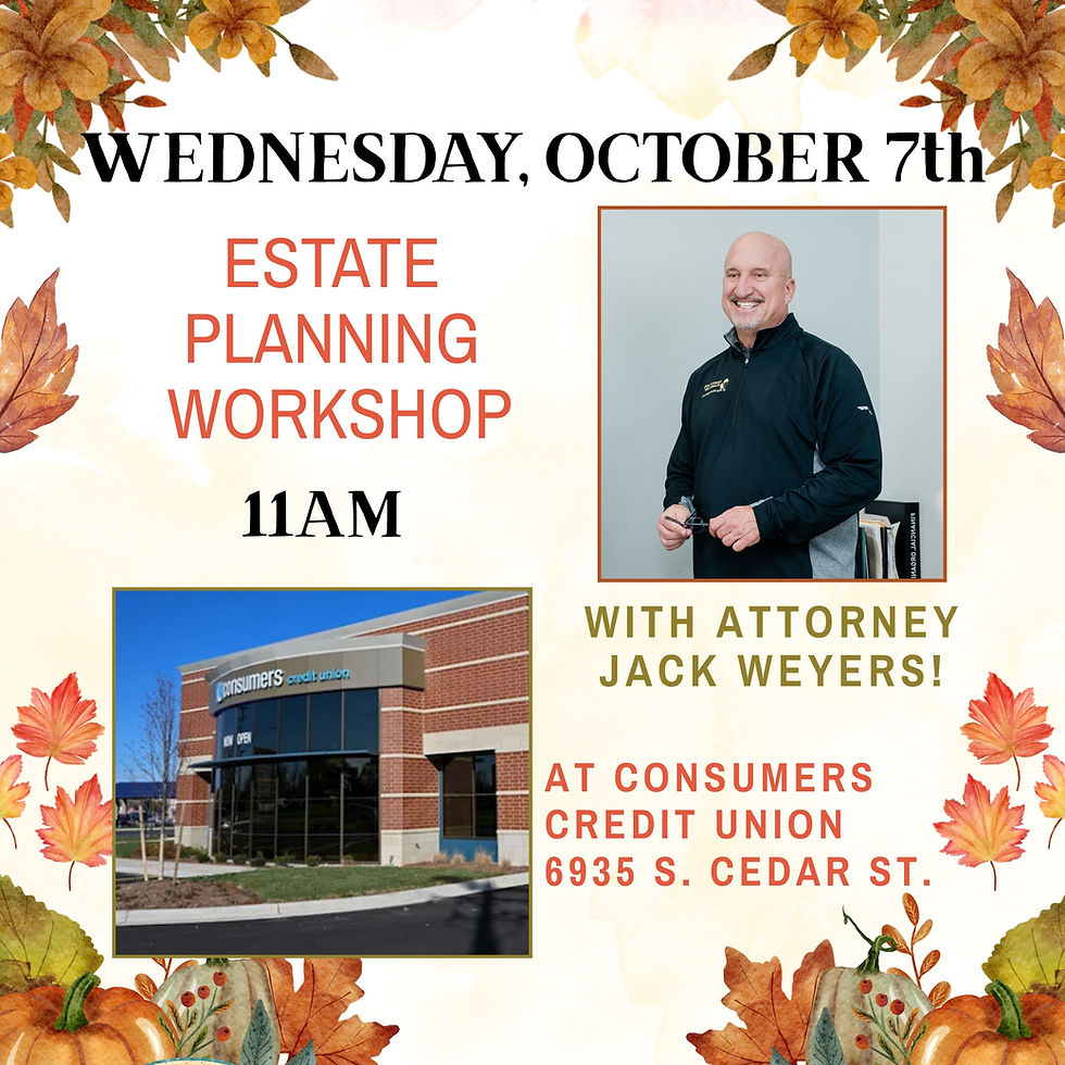 Estate Planning Workshop - October 7th