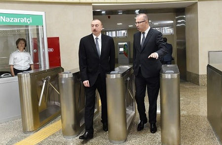 "Sahil" metro stansiyası yenidən istifadəyə verilib