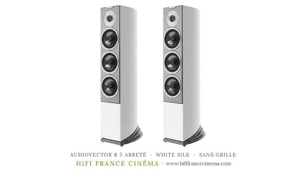 Enceintes Audiovector R 5 Arreté, la paire, finition White Silk — boutique HIFI France Cinéma près de Paris (77)