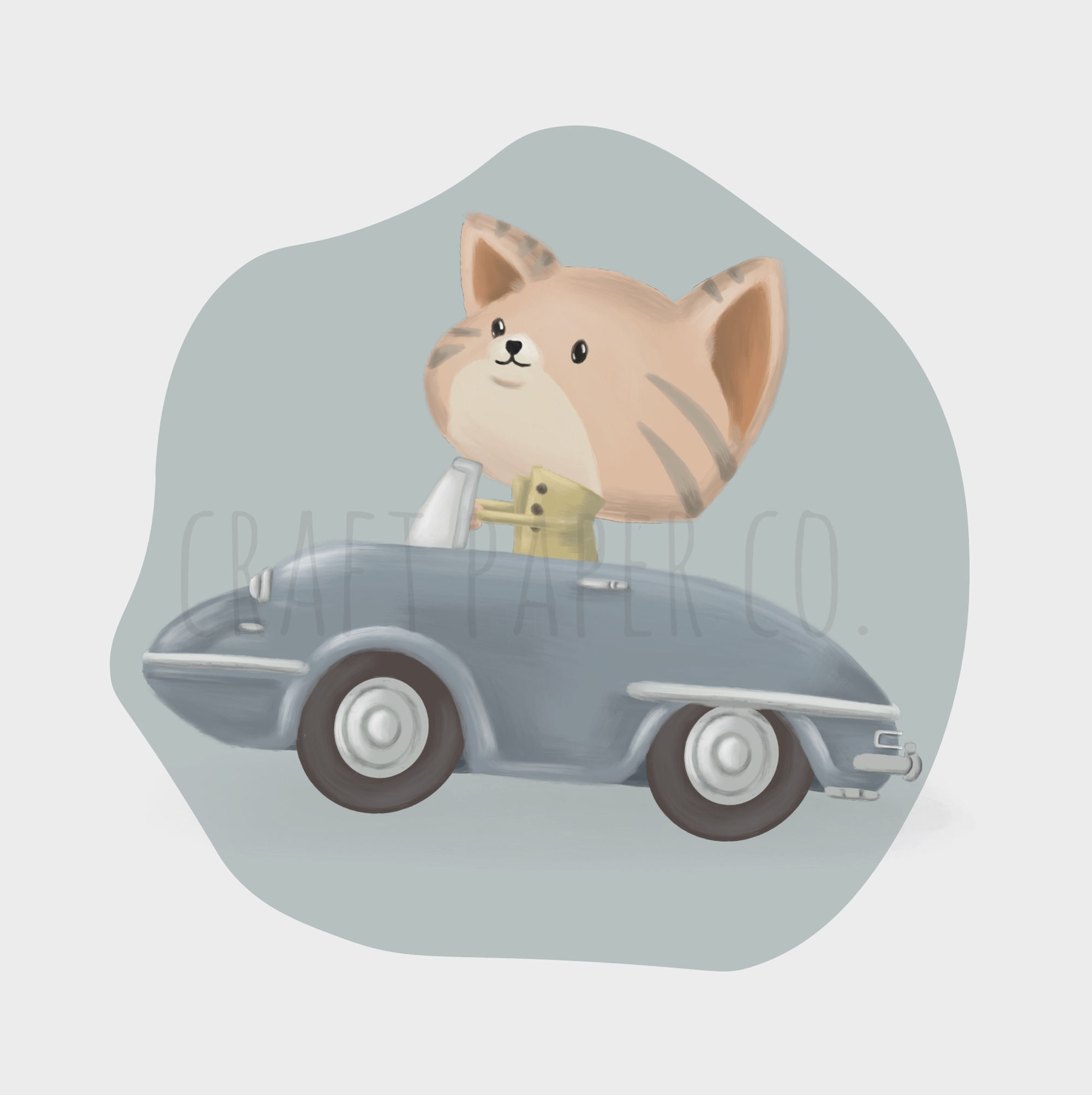 Gezgin Kedicik Balonu Duvar Sticker