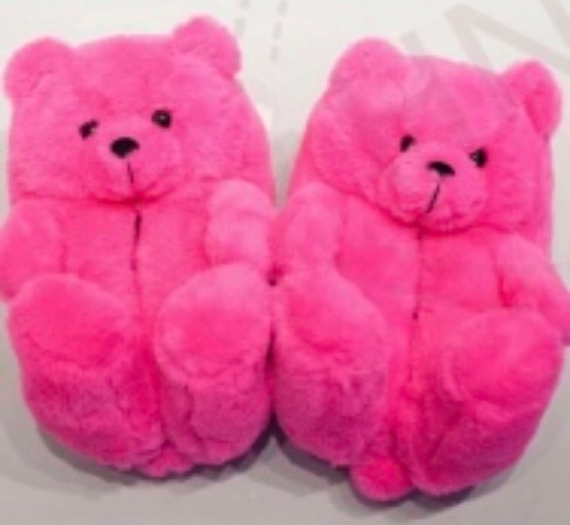 Hot pink Teddy Bear House Slippers 