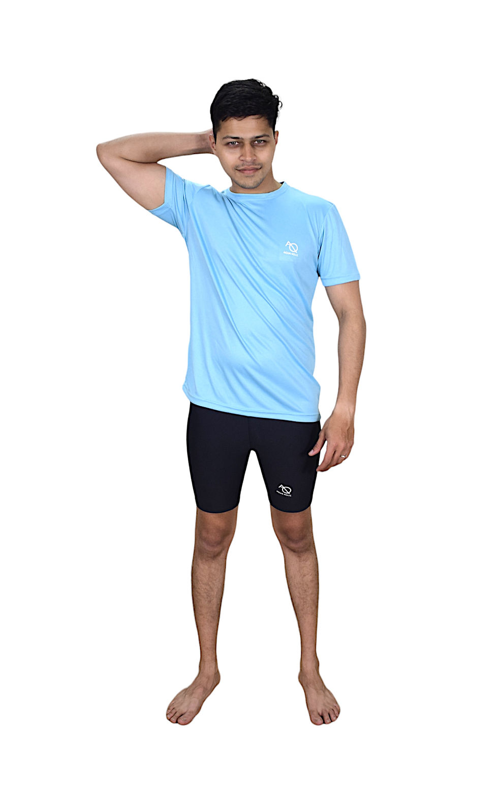섬네일: Aqua Holic Swimming T-Shirt Half Sleeves & Shorts for Men