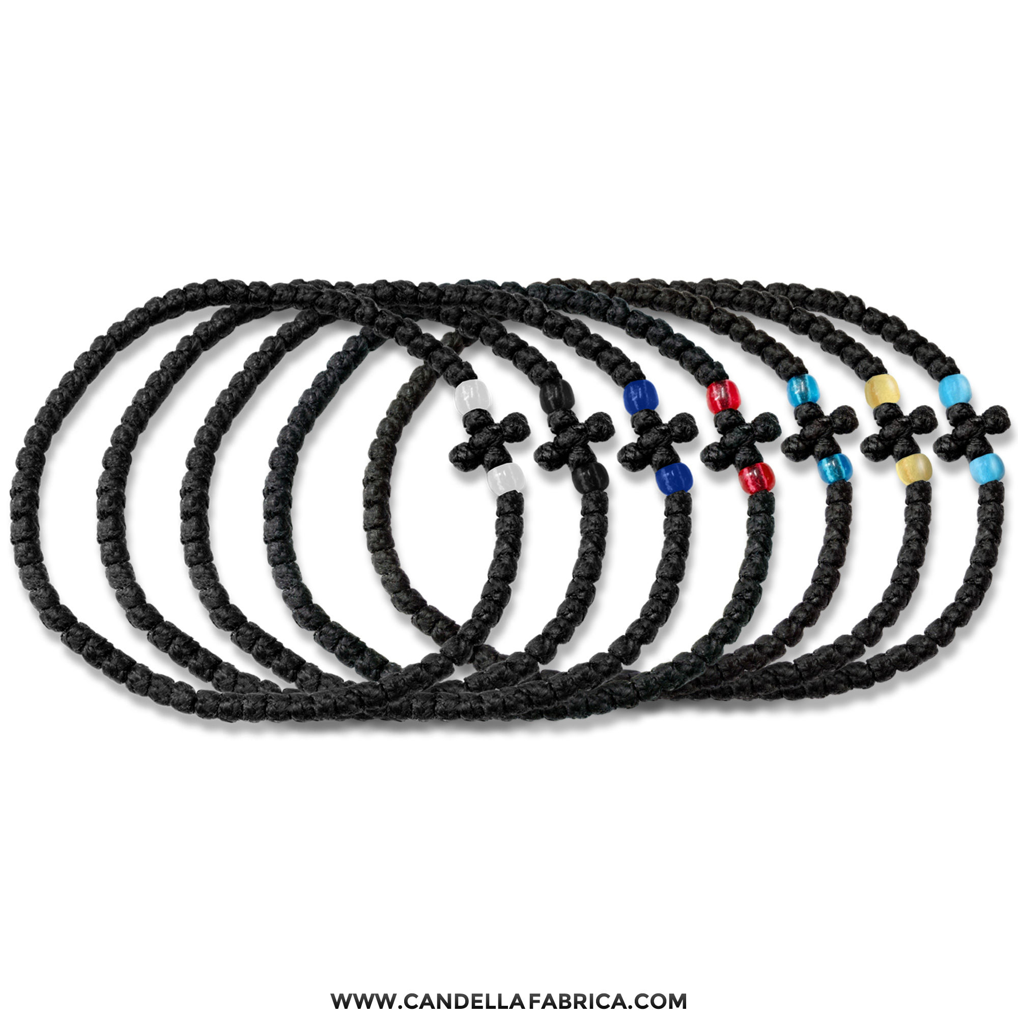 Blessed Komboskini | Made in Greece | Orthodox Thin Black Prayer Rope | Chotki