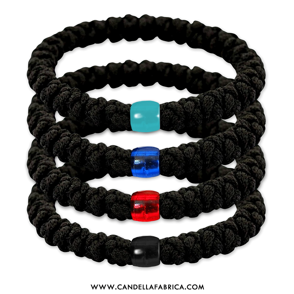 4 different bead colour authentic Orthodox stretchy prayer rope bracelet is fully handmade in Greece with high quality cord