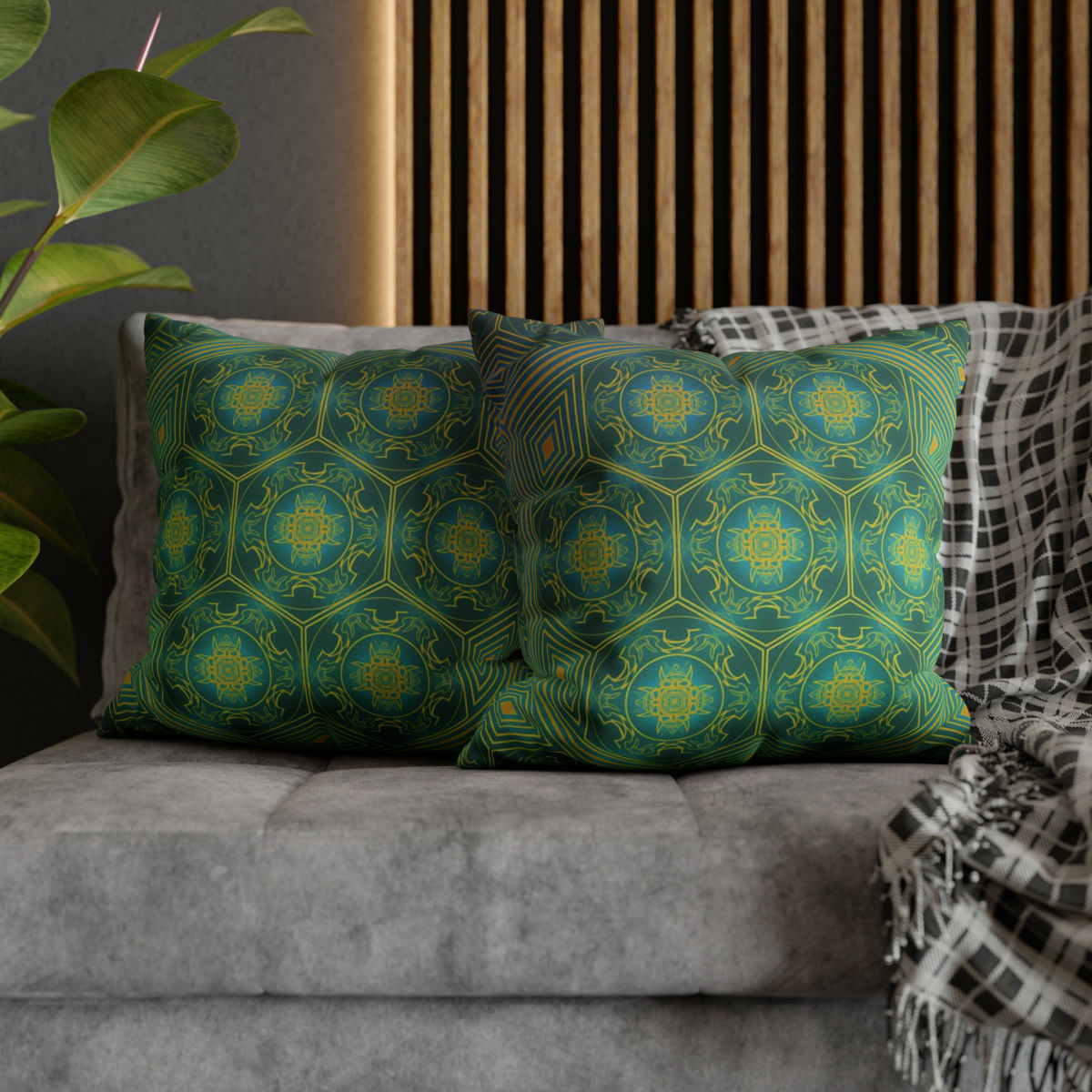 Taie d'oreiller carrée en faux suède