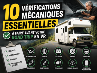 10 vérifications mécaniques essentielles à faire avant votre road trip en VR