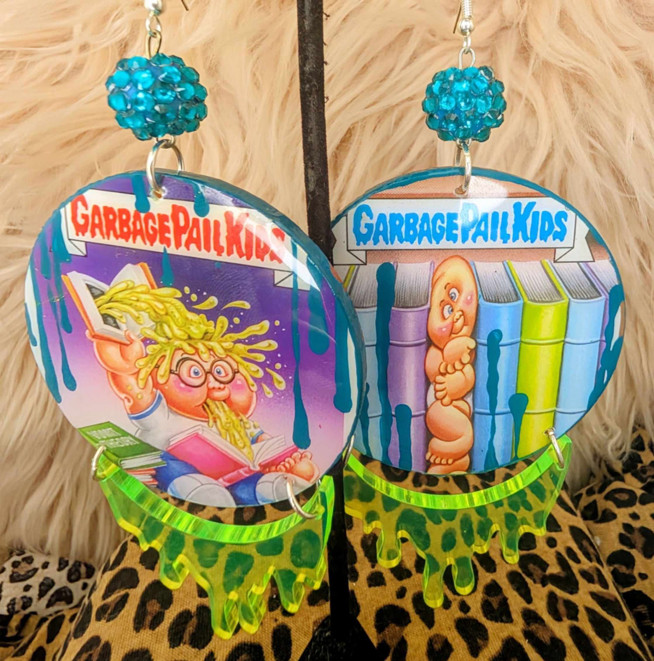 Vintage Garbage Pail Kids Earrings 