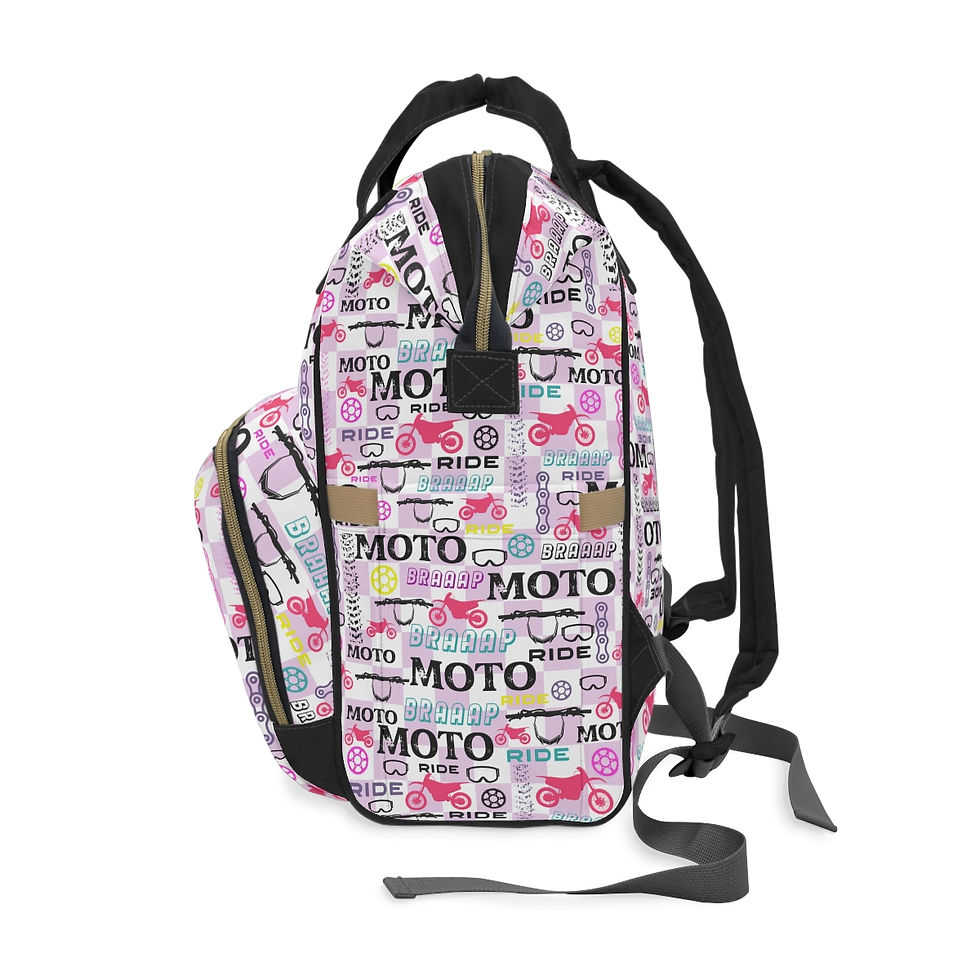 Thumbnail: Dirtbike Girl Diaper Bag Backpack