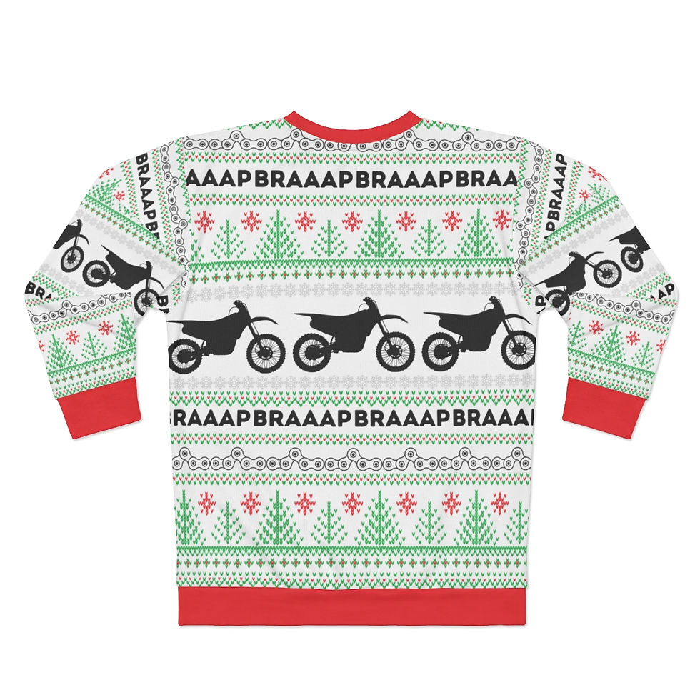 Thumbnail: Dirtbike "Ugly Chritmas Sweater", Dirt Bike sweatshirt, Motocross Sweatshirt