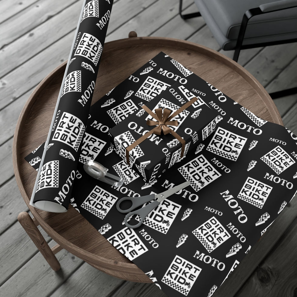 Thumbnail: Dirtbike Kid Gift Wrap Papers, Motocross Wrapping Paper, Dirtbike Wrapping Paper