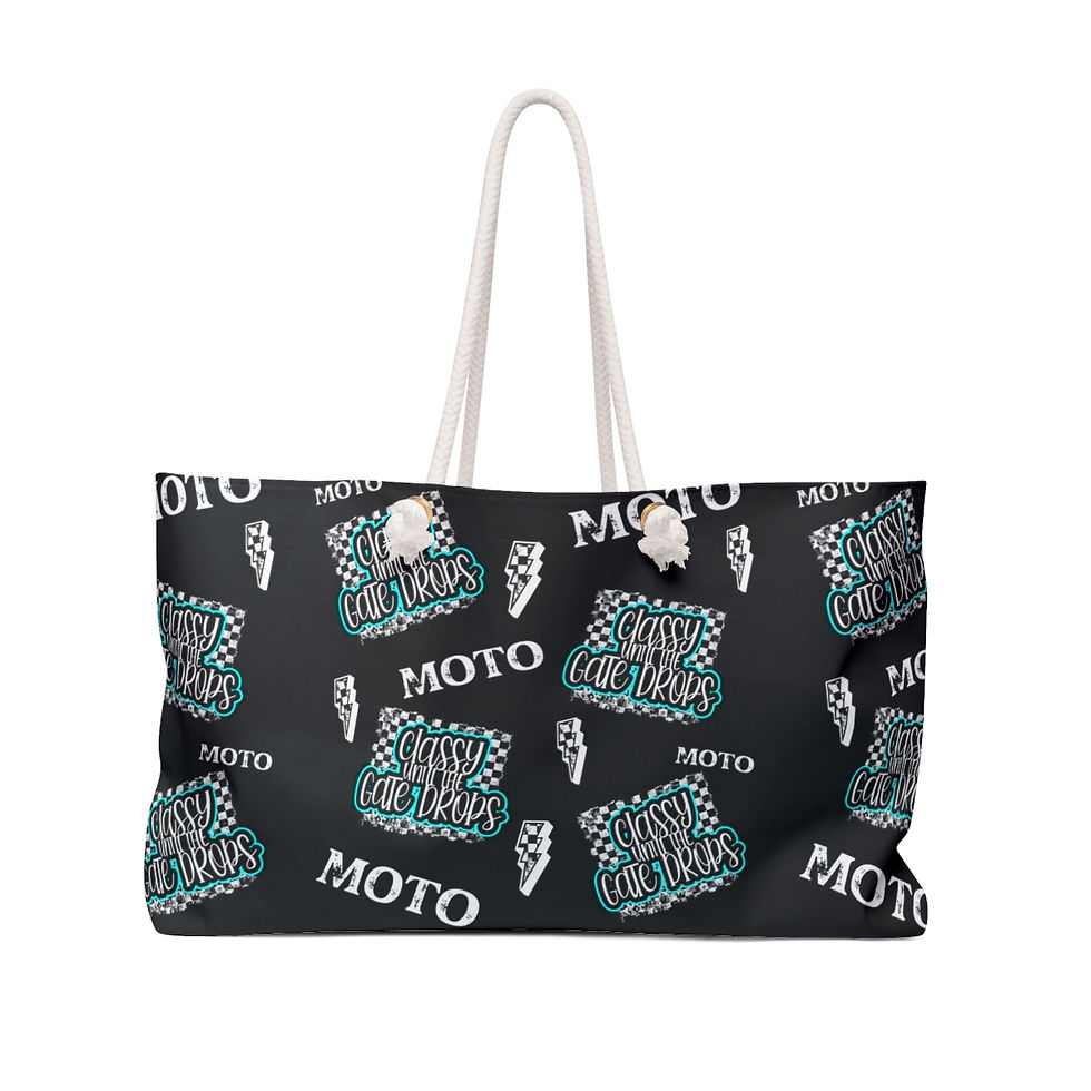Black Motocross Mom Tote Bag, Dirtbike Mom Bag, Dirt Bike Mom Bag, Moto Mom Bag