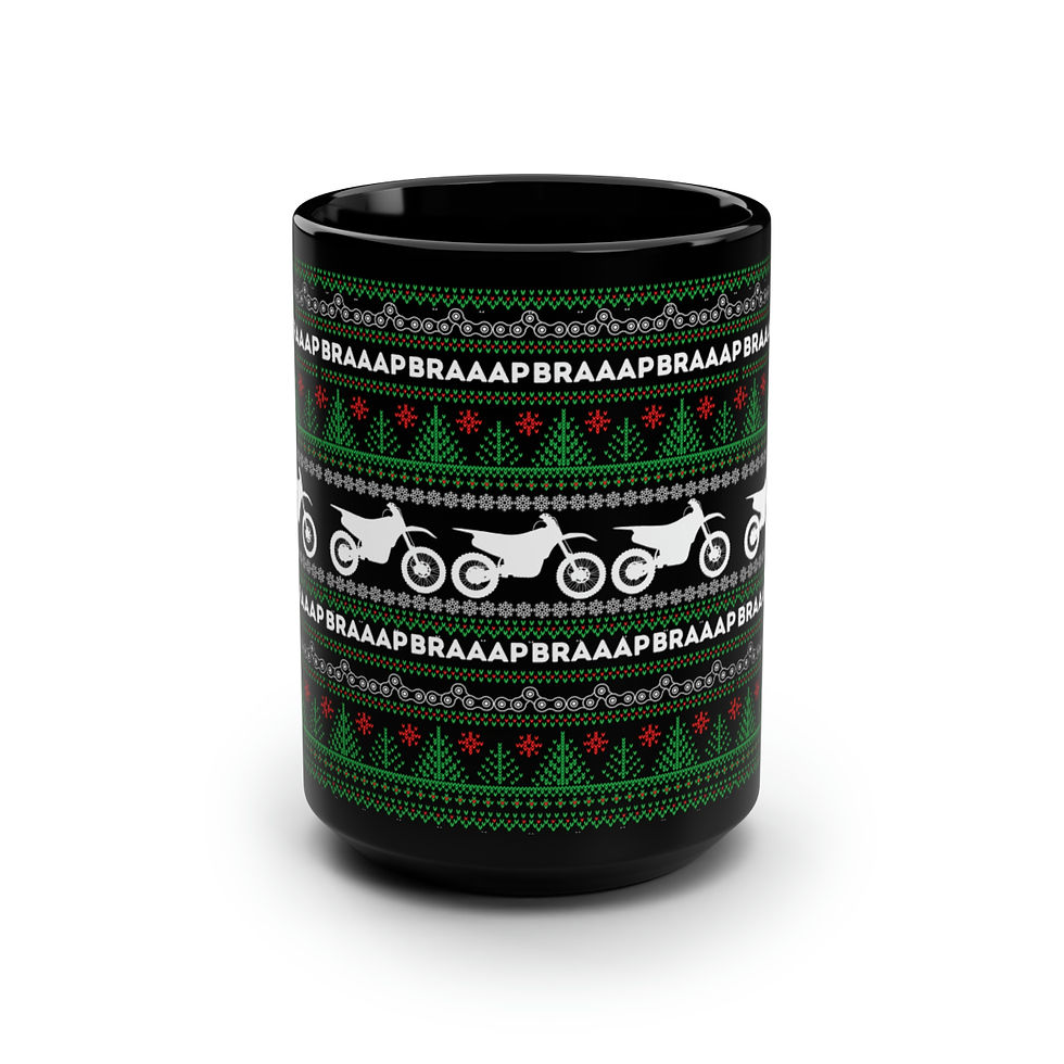 Thumbnail: Merry Braaapmas Motocross Mug, Dirt Bike Mug, Moto Christmas Mug, Dirtbike Mug