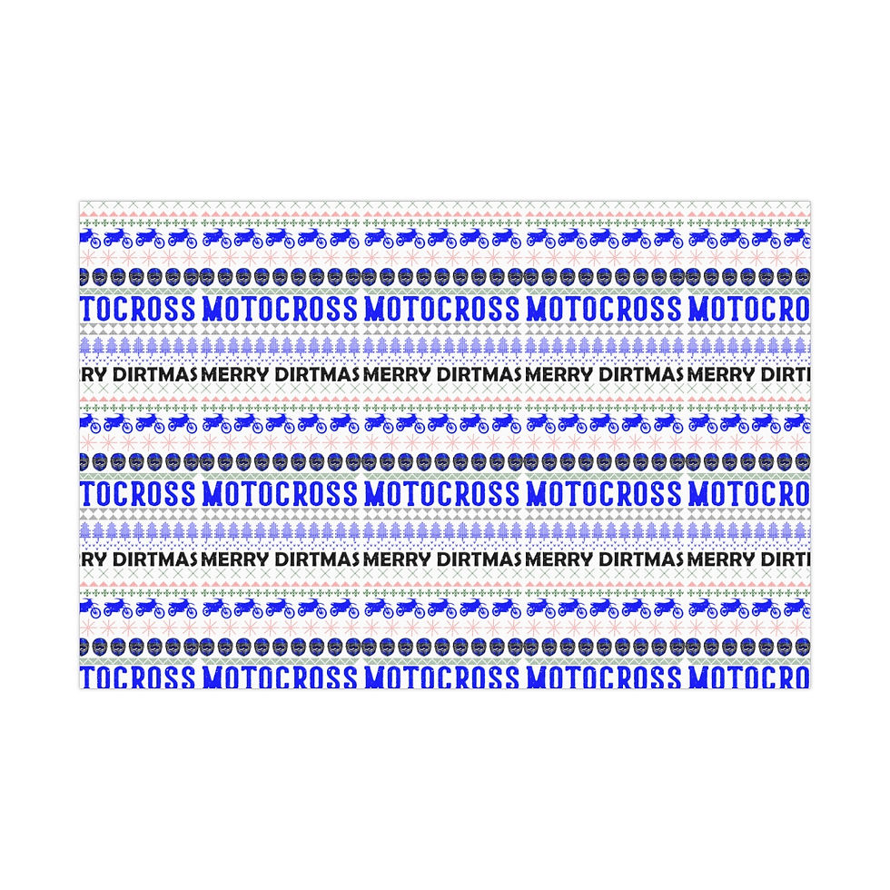 Thumbnail: Merry Dirtmas Gift Wrap Papers, Motocross Wrapping Paper,Dirtbike Wrapping Paper