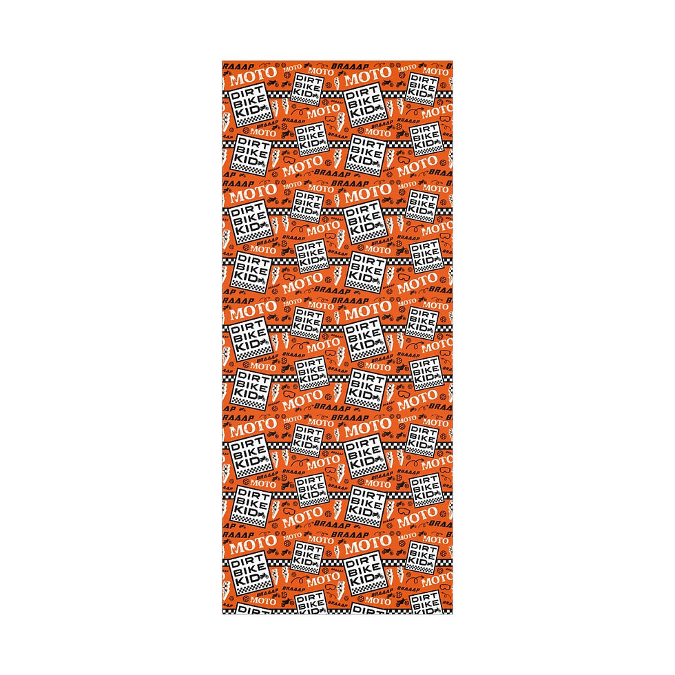 Thumbnail: Orange Dirtbike Kid Gift Wrap Papers, Motocross Wrapping Paper,Dirtbike Wrapping
