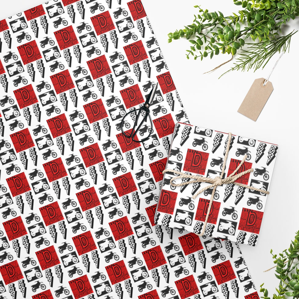 Dirtbike Wrapping Paper, Motocross Wrapping Paper, Christmas Wrapping Paper