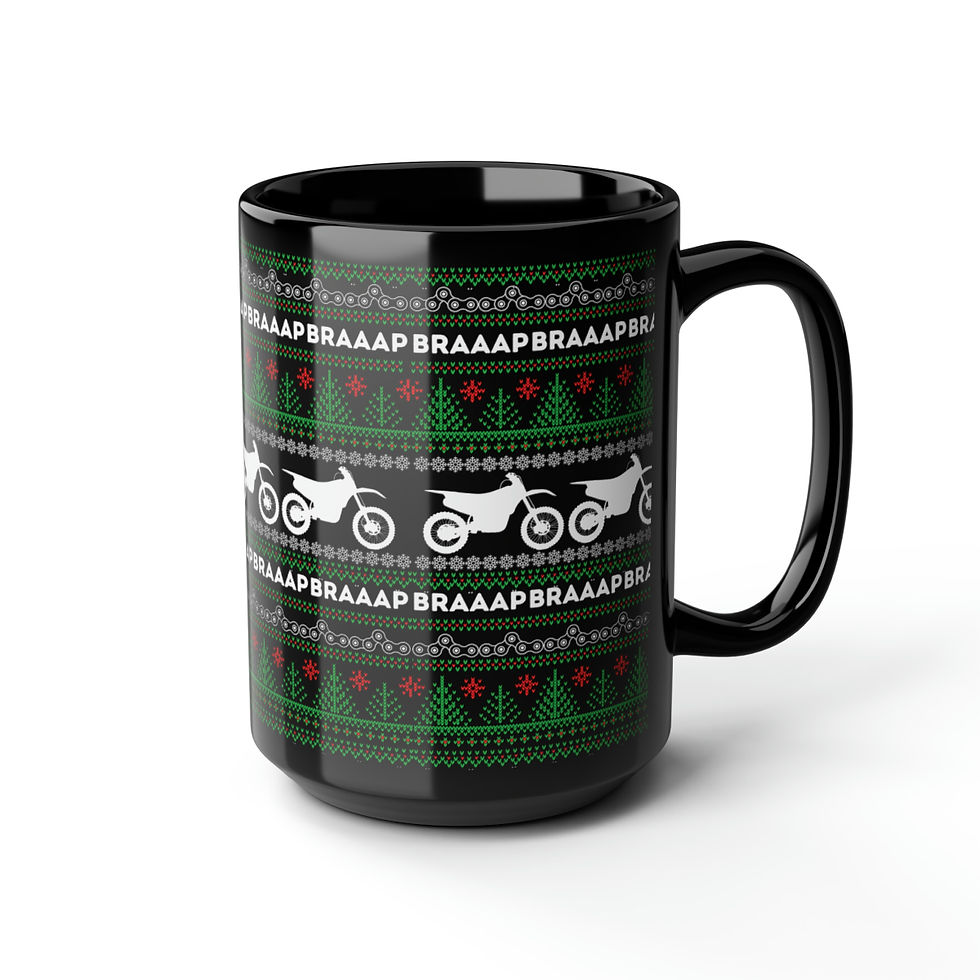 Thumbnail: Merry Braaapmas Motocross Mug, Dirt Bike Mug, Moto Christmas Mug, Dirtbike Mug