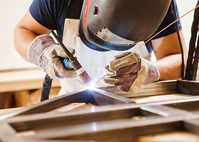 A Man Welding