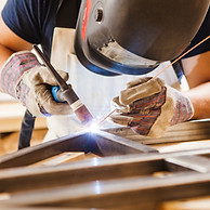 A Man Welding