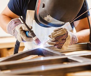 A Man Welding