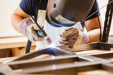 A Man Welding
