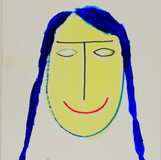 Matthias Dornfeld, Untitled (face with blue hair), 2019, acrylic on canvas, 150x100cm
EUR 11'250