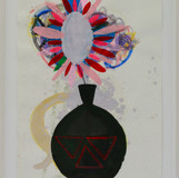 Matthias Dornfeld, Flowers (blackish vase), 2019, acrylic and oil on paper, 84x59cm, framed
n.a.