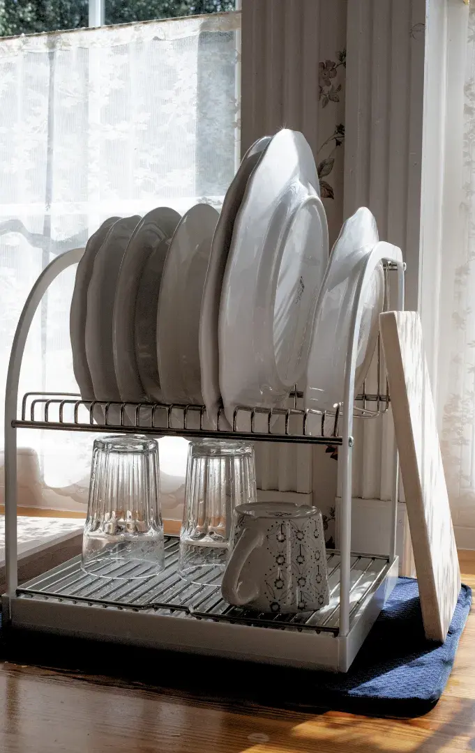Dishes washed by a private housekeeper