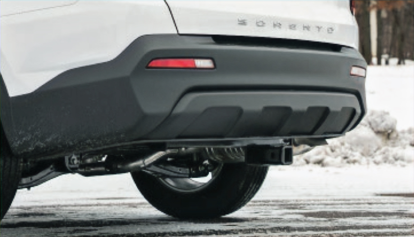 Kia Sorento with a professionally installed frame-mounted trailer hitch