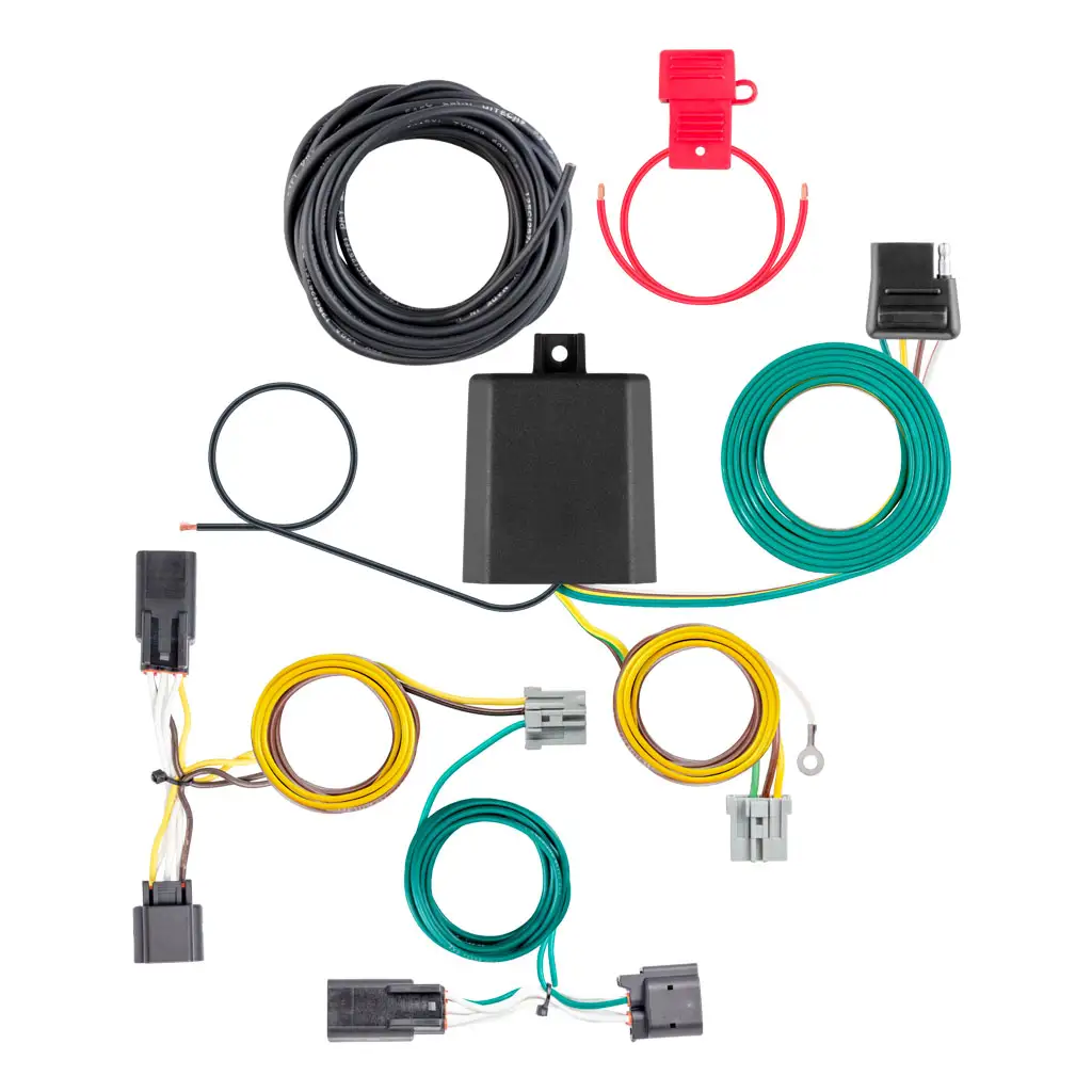 CURT 56571 powered flat-4 wiring harness used for 2024–Present Hyundai Santa Fe installations