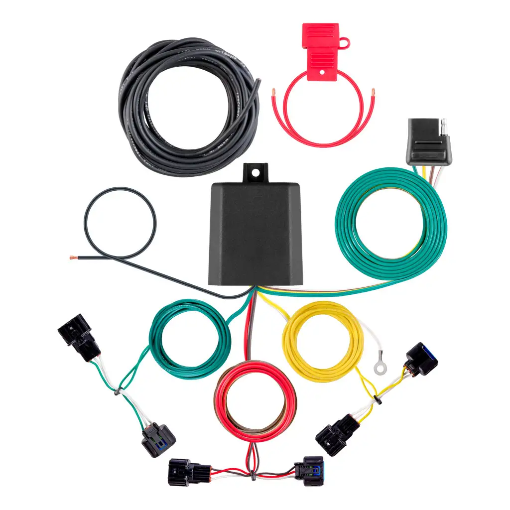CURT 56554 powered flat-4 wiring harness used for 2025–Present Hyundai Tucson installations excluding N Line Hybrid