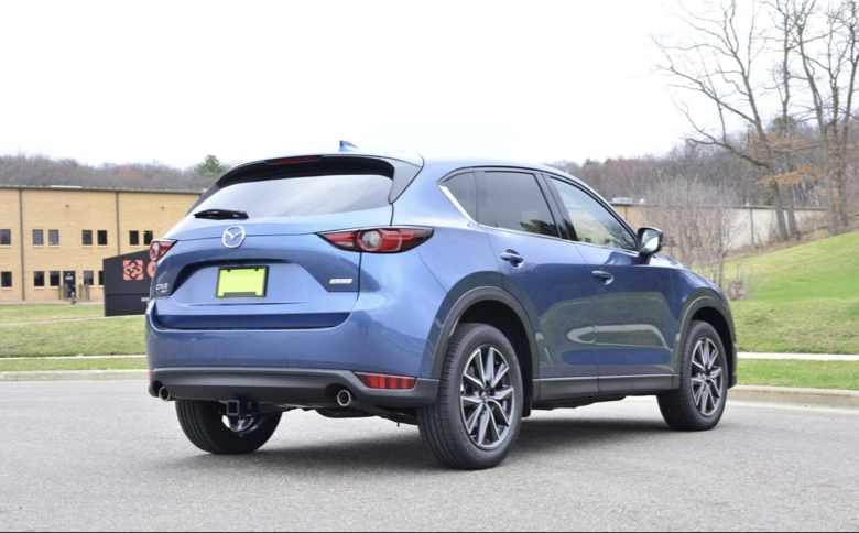 Mazda CX-5 with a professionally installed frame-mounted trailer hitch