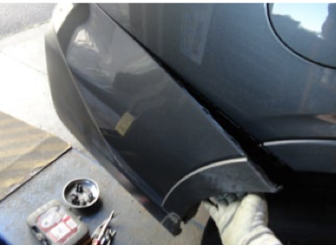 Rear view of a 2020 or newer Subaru Outback with a professionally installed trailer hitch