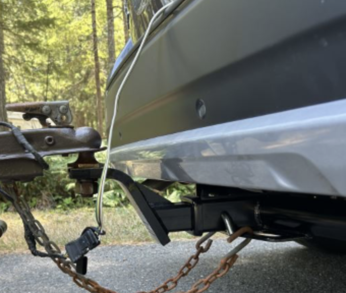 Plug-and-play powered 4-flat trailer wiring harness for a Subaru Outback