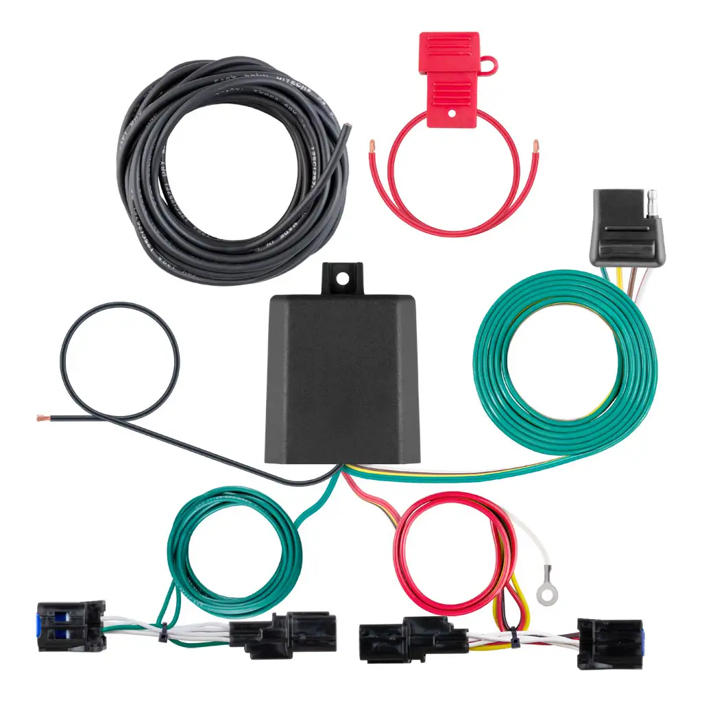 CURT 56474 powered flat-4 wiring harness used for 2023–2025 Kia Sportage installations