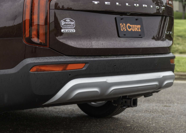 Kia Telluride prepared for factory tow-package flat-4 trailer wiring installation