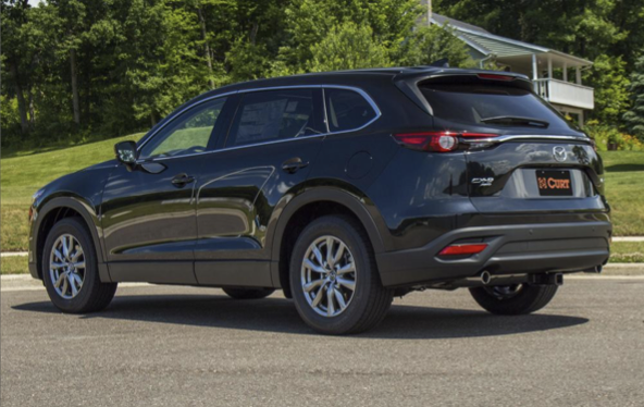 Mazda CX-9 with a professionally installed frame-mounted trailer hitch