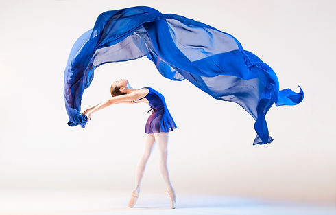 Blue scarf dancer on pointe shutterstock