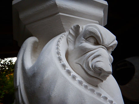 Mady's sculpture made out of limestone