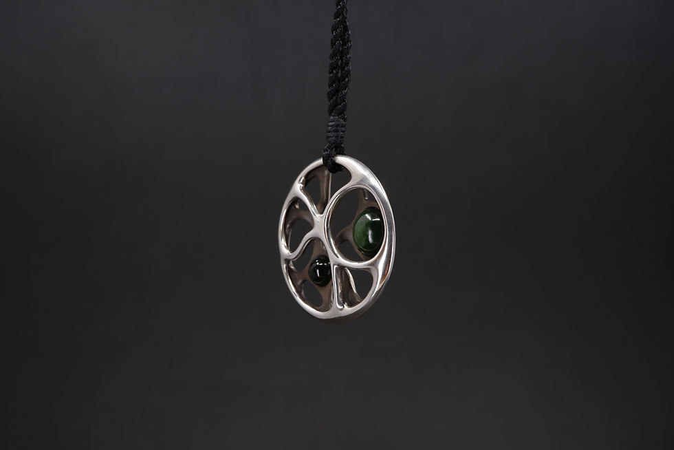 Thumbnail: Silver and Jade Nexus Pendant