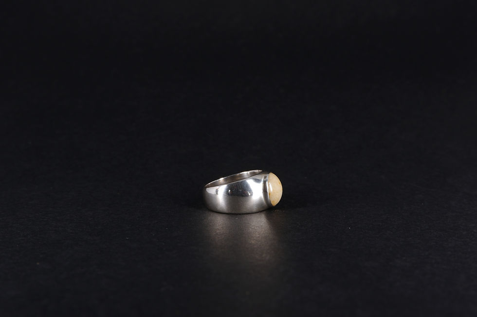 Thumbnail: Yellow Aventurine Sterling Silver Band Ring