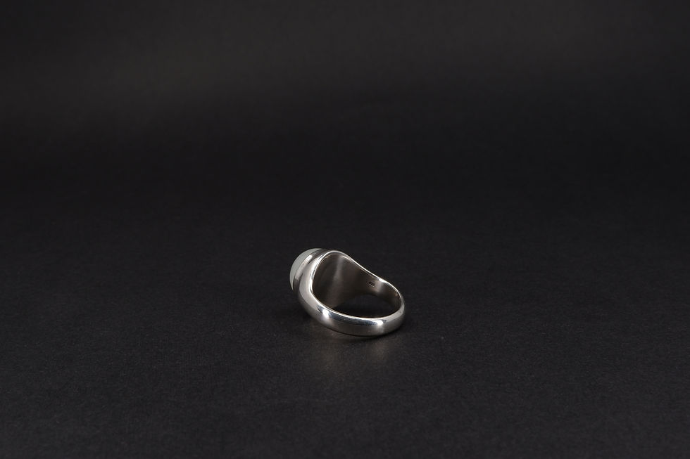 Thumbnail: Siberian White Jade Signet Ring