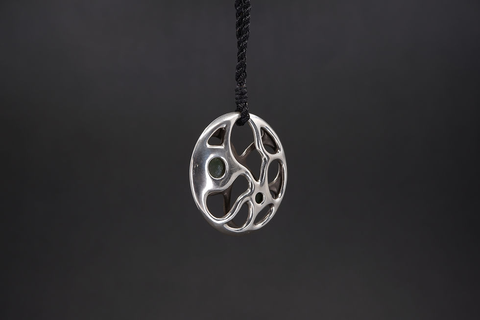 Thumbnail: Silver and Jade Nexus Pendant